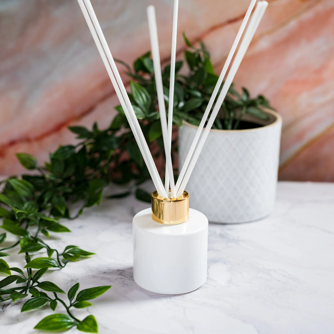 White Label - 115ml Round Diffuser - Gloss White