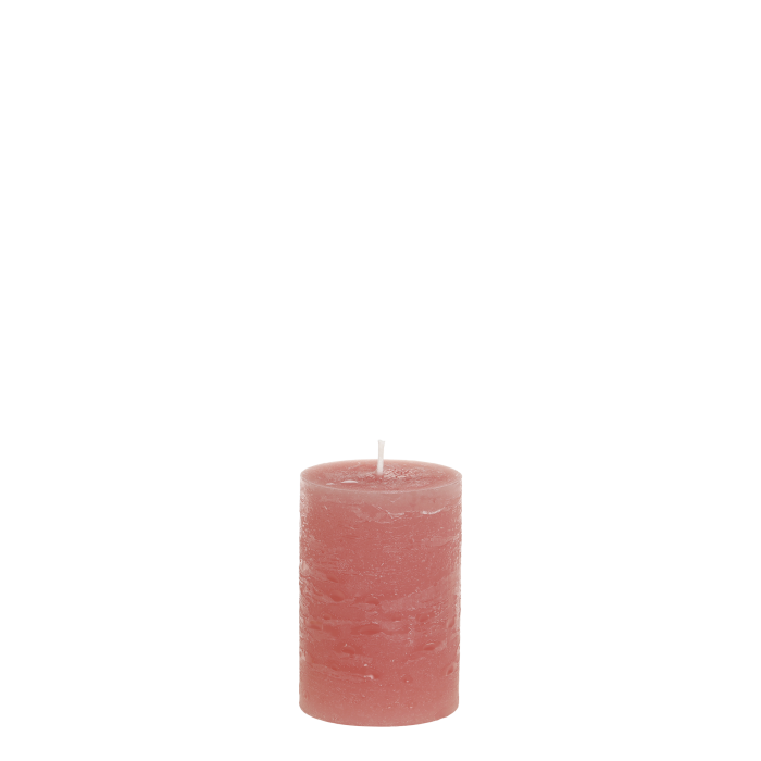 Raspberry Rustic Macon Pillar Candle 10cm