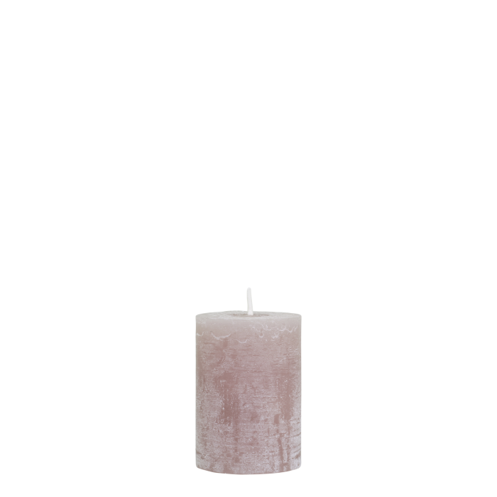 Taupe Rustic Macon Pillar Candle 10cm