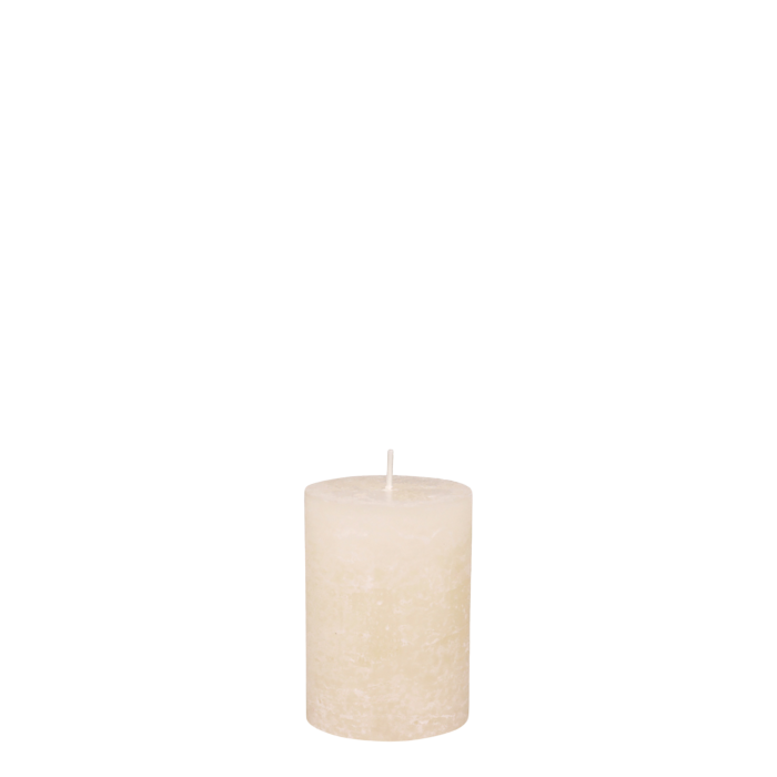 Nude Rustic Macon Pillar Candle 10cm