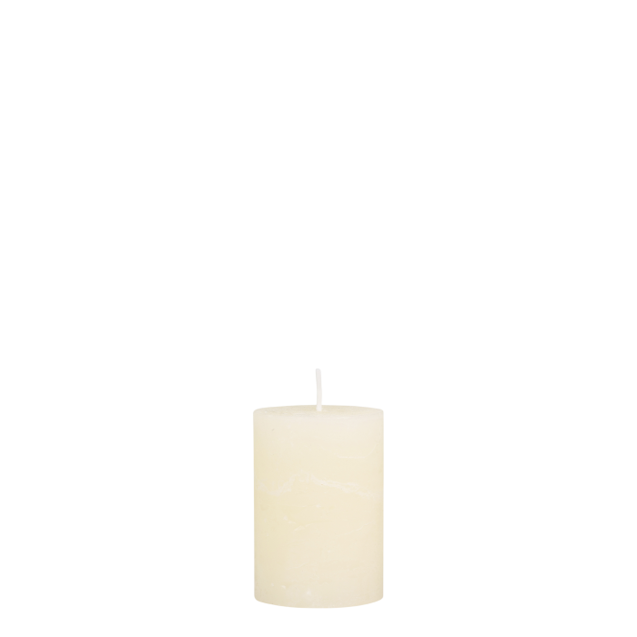 Cream Rustic Macon Pillar Candle 10cm