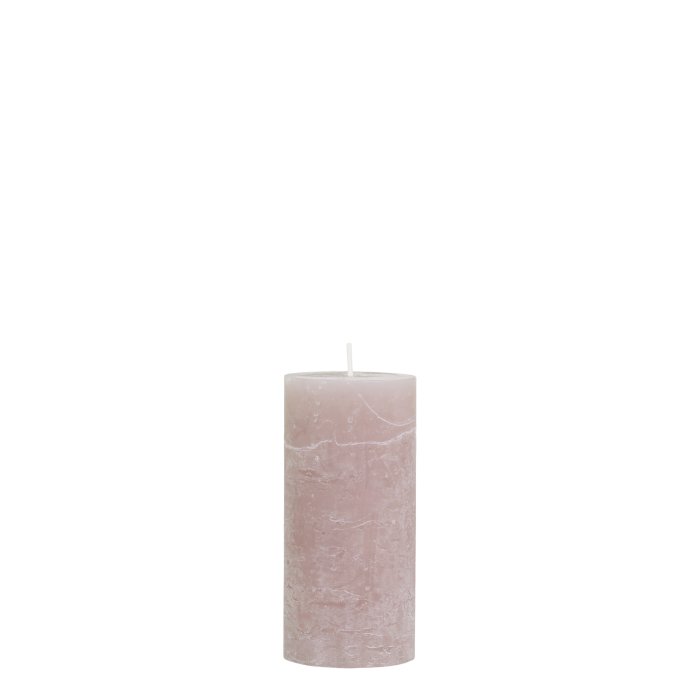 Taupe Rustic Macon Pillar Candle 15cm