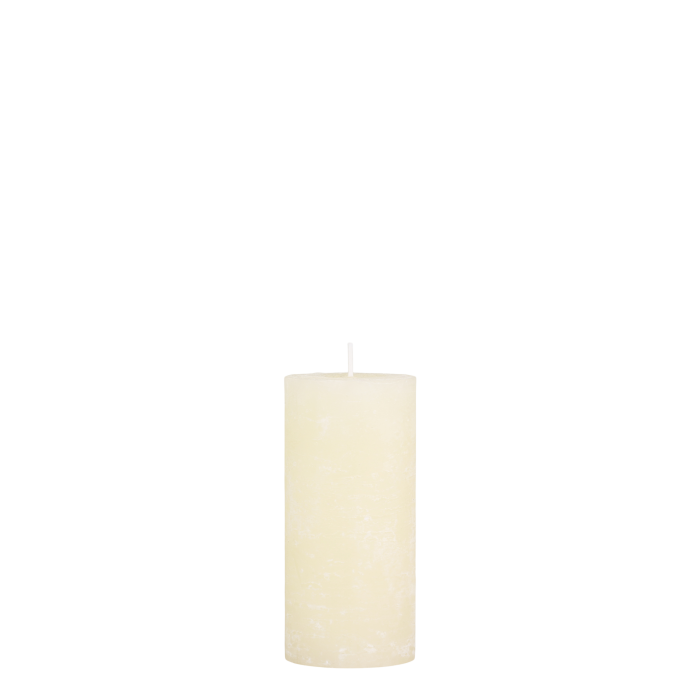 Cream Rustic Macon Pillar Candle 15cm