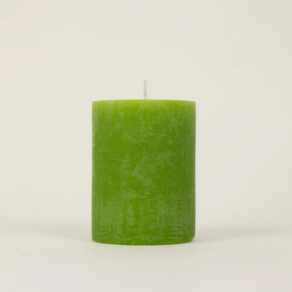 Geranium Leaf Fragranced Coloured Pillar