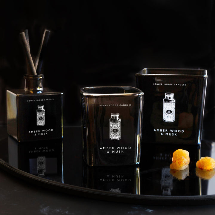 Amber Wood & Musk Home Scented Candle