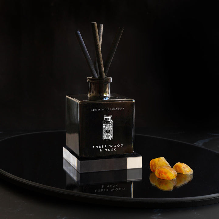 Amber Wood & Musk Scented Reed Diffuser