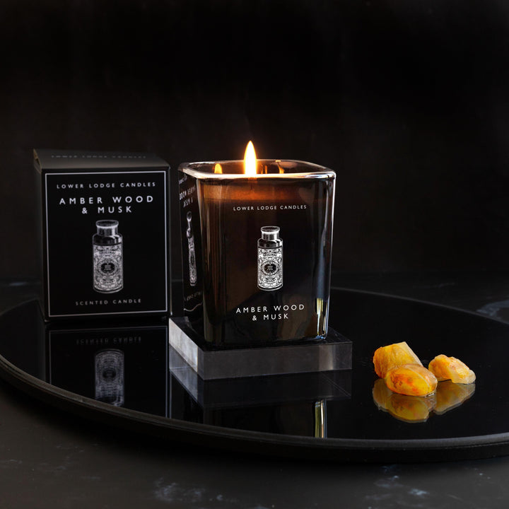 Amber Wood & Musk Home Scented Candle