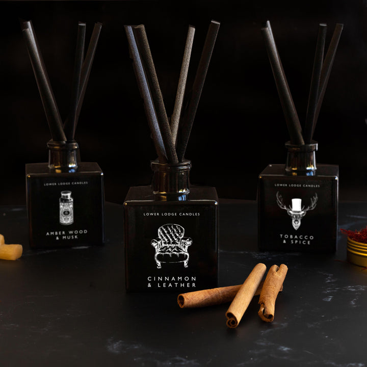 Amber Wood & Musk Scented Reed Diffuser