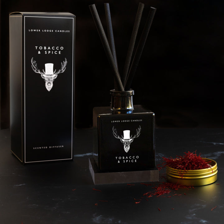 Tobacco & Spice Scented Reed Diffuser - Reed Diffuser - Lower Lodge Candles