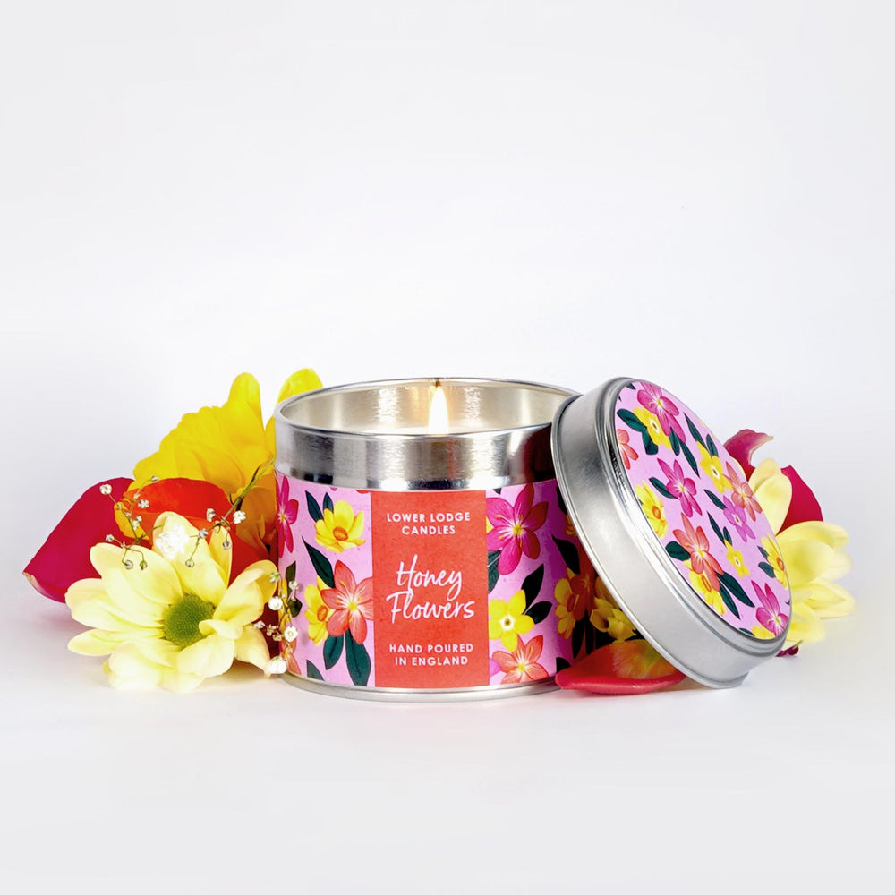 Honey Flowers Scented Tin Candle