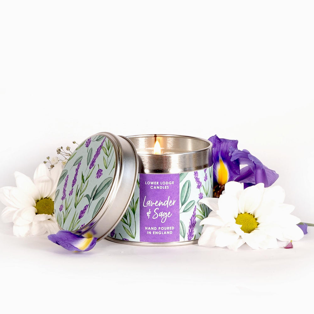 Lavender & Sage Scented Tin Candle