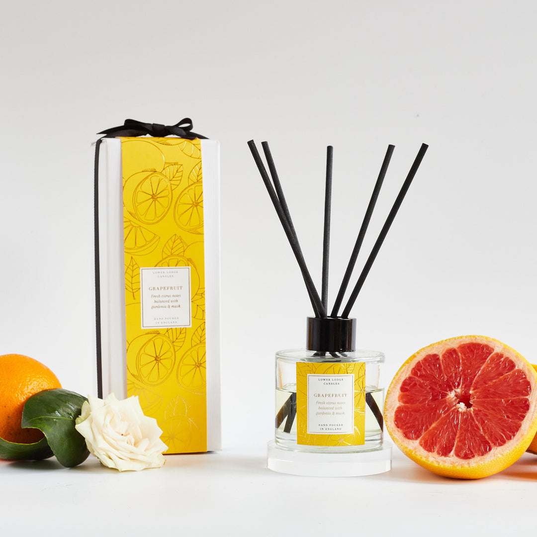 Grapefruit Scented Reed Diffuser - Reed Diffuser - Lower Lodge Candles