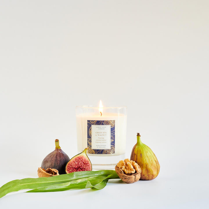 Green Fig & Walnut Home Scented Candle - Home Candle - Lower Lodge Candles