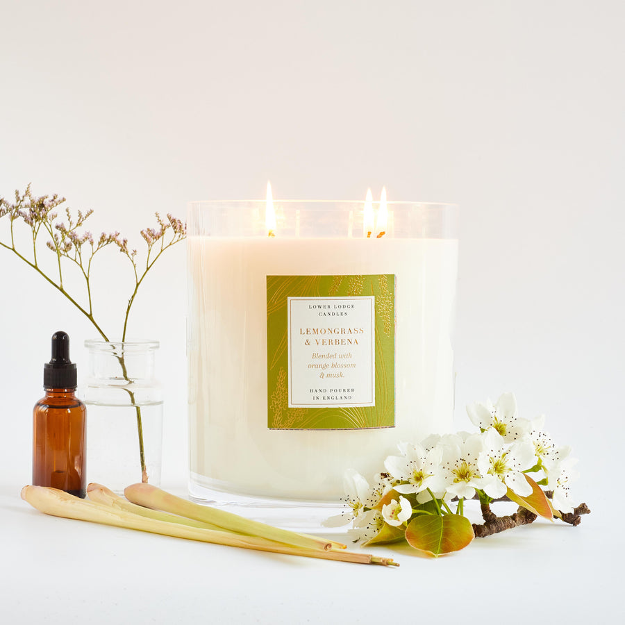 Lemongrass & Verbena 2kg Luxury Scented Candle - 2Kg - Lower Lodge Candles
