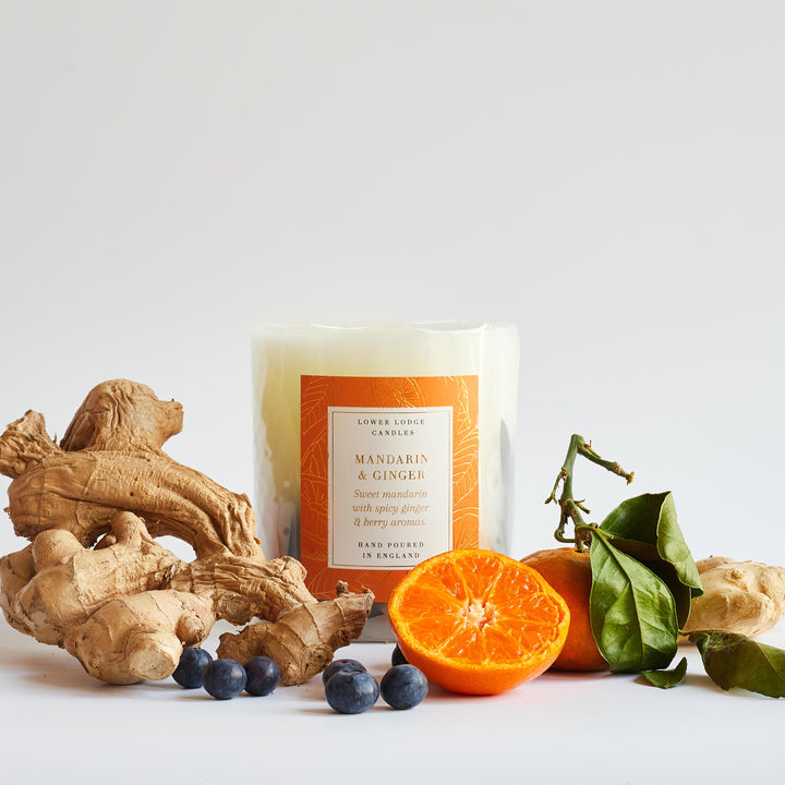 Mandarin & Ginger Medium Scented Botanical Candle - Botanical Candle - Lower Lodge Candles