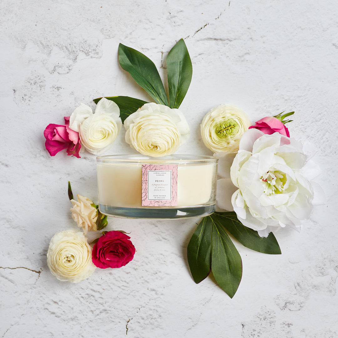 Peony 740g Luxury Scented Candle - Luxury Candle - Lower Lodge Candles