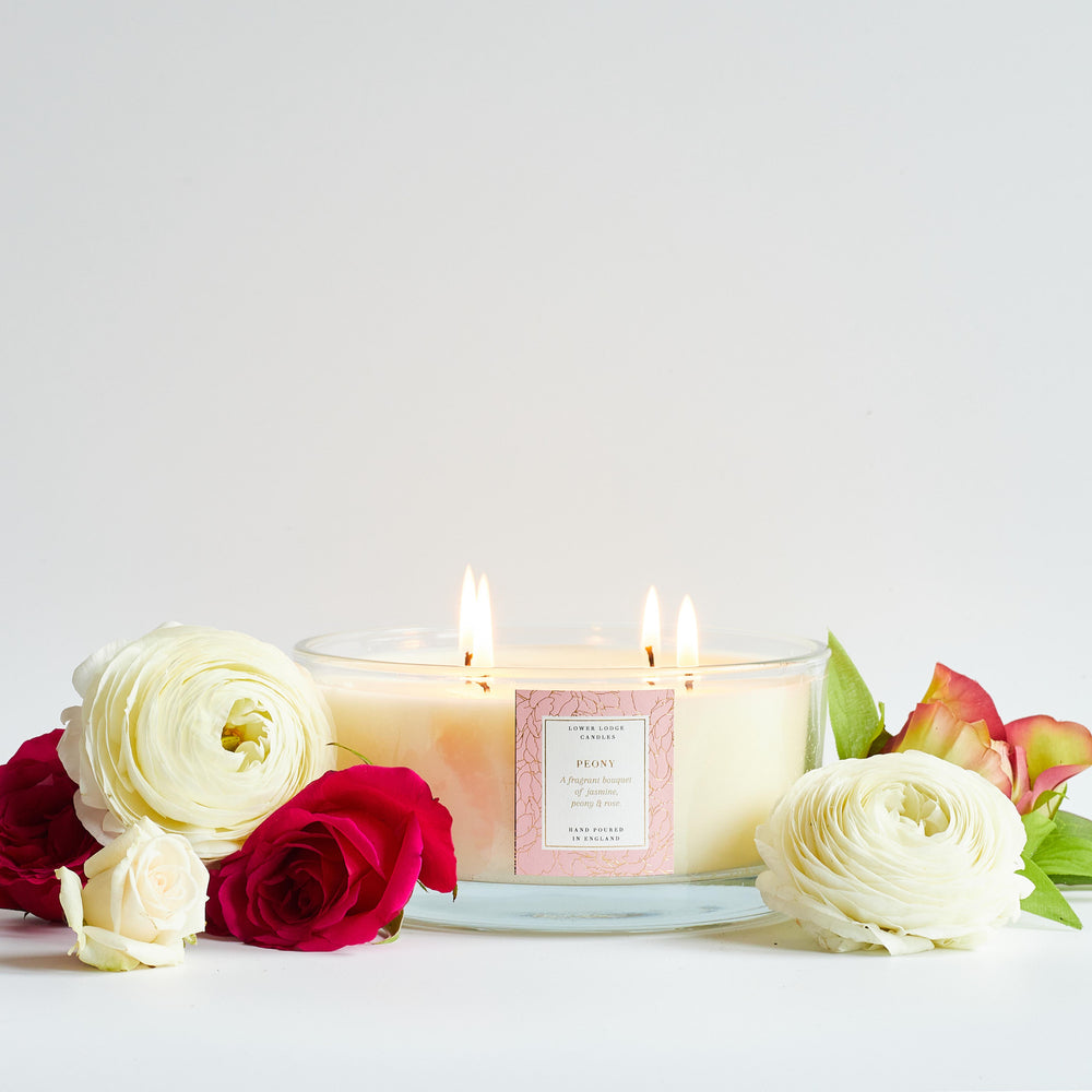 Peony 740g Luxury Scented Candle - Luxury Candle - Lower Lodge Candles