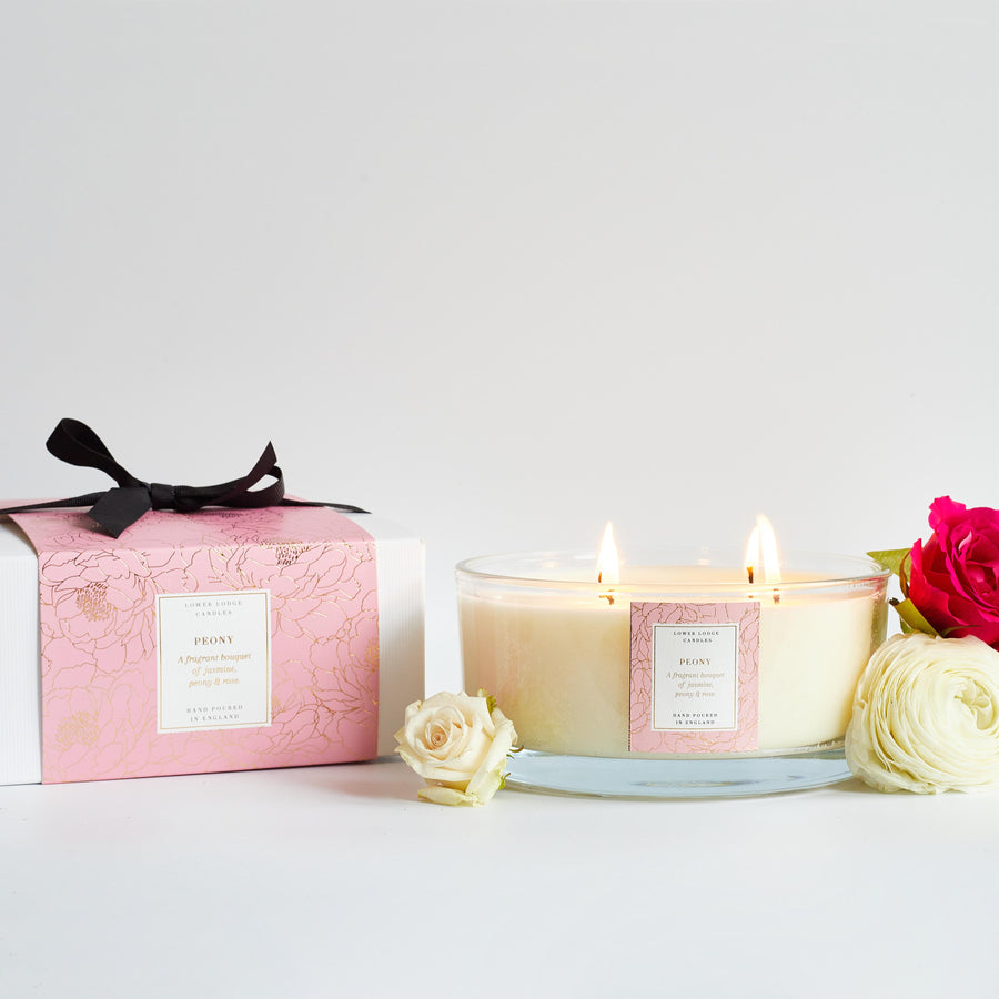 Peony 740g Luxury Scented Candle - Luxury Candle - Lower Lodge Candles