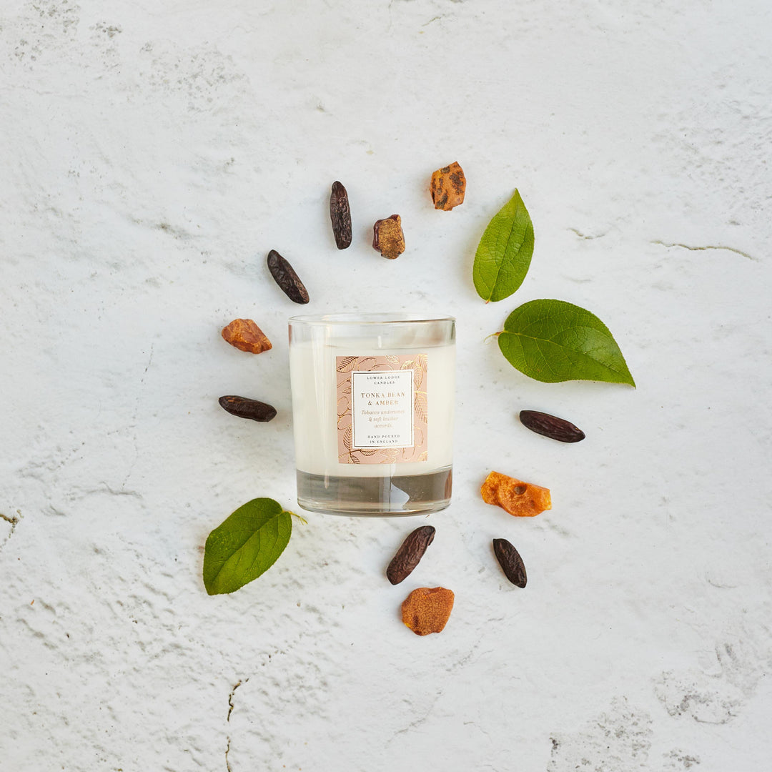 Tonka Bean & Amber Home Scented Candle - Home Candle - Lower Lodge Candles