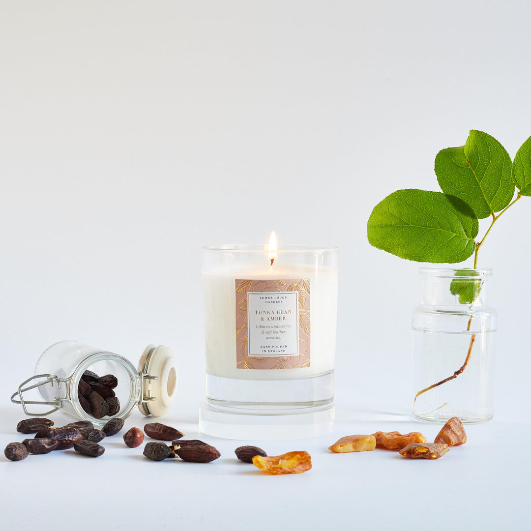 Tonka Bean & Amber Home Scented Candle - Home Candle - Lower Lodge Candles