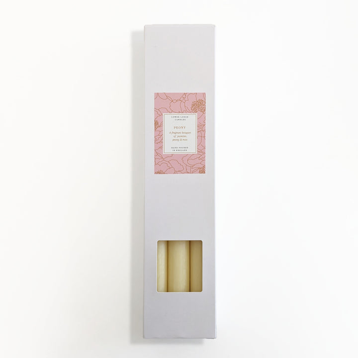 Peony Scented Dinner Candles - Set of 6 - Dinner Candle - Lower Lodge Candles