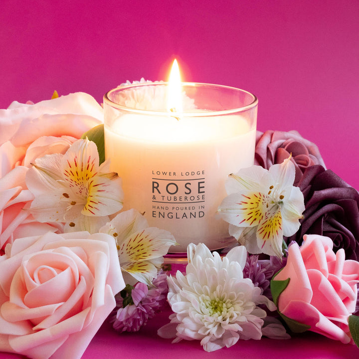 Rose and Tuberose 1 Wick Scented Candle