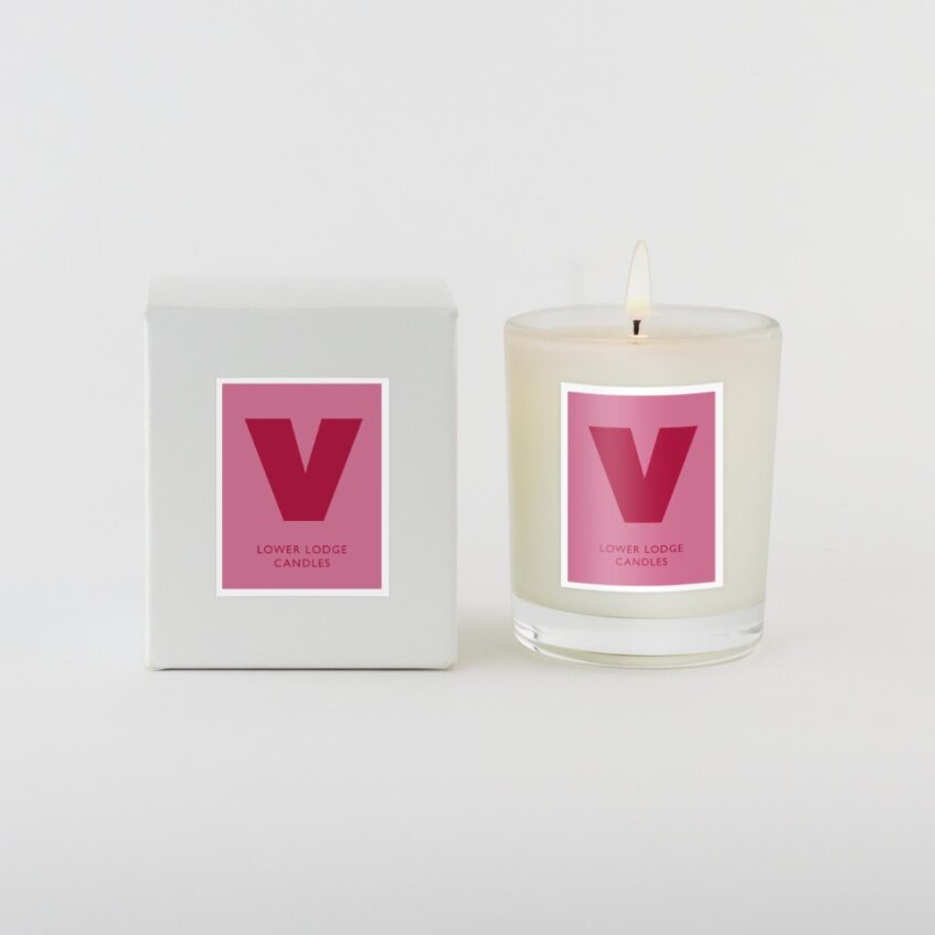 Christmas Alphabet Scented Candle - 'V'