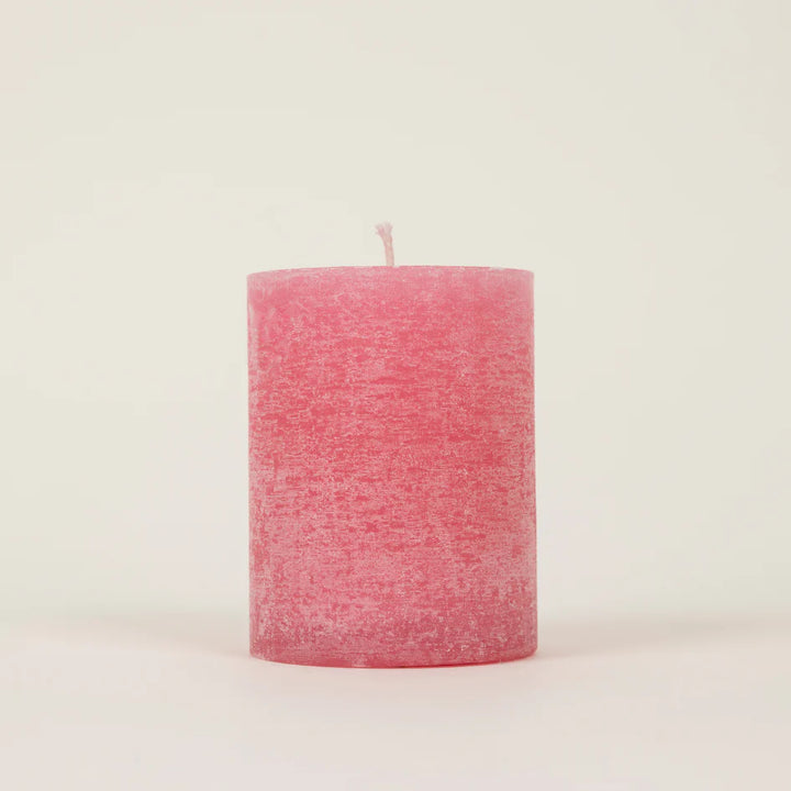 Wild Rhubarb Fragranced Coloured Pillar Candle