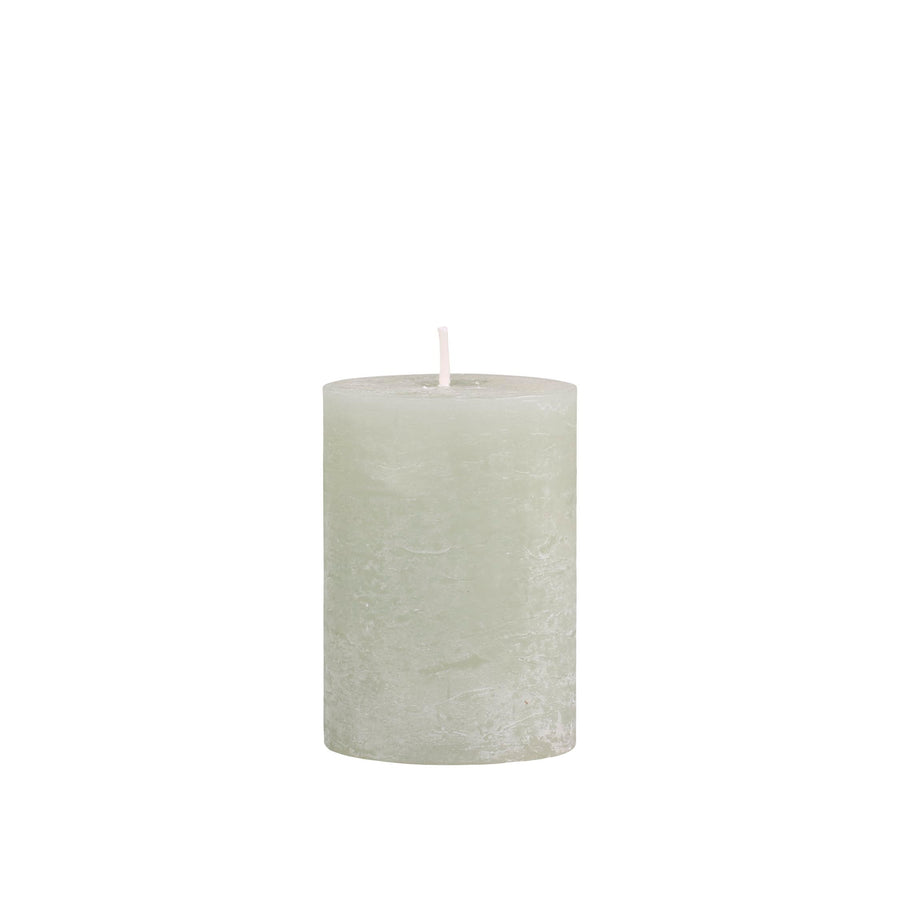 Small Light Green Rustic Pillar Candle - 40 Hours - Pillar Candle - Lower Lodge Candles