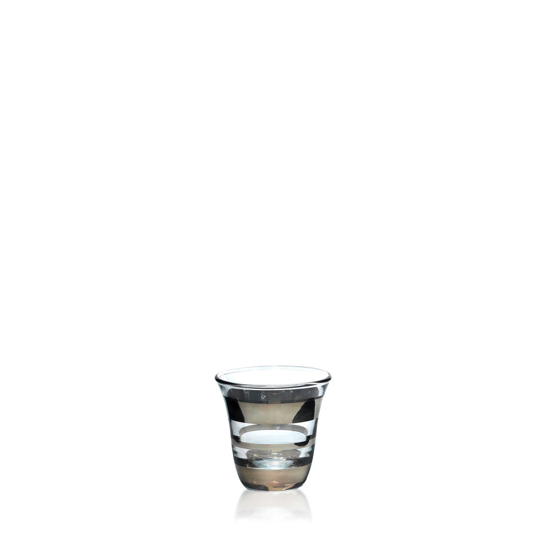 Espezo Glassware - Luxury Small Traditional Vase with a Platinum Decoration - - Espezo