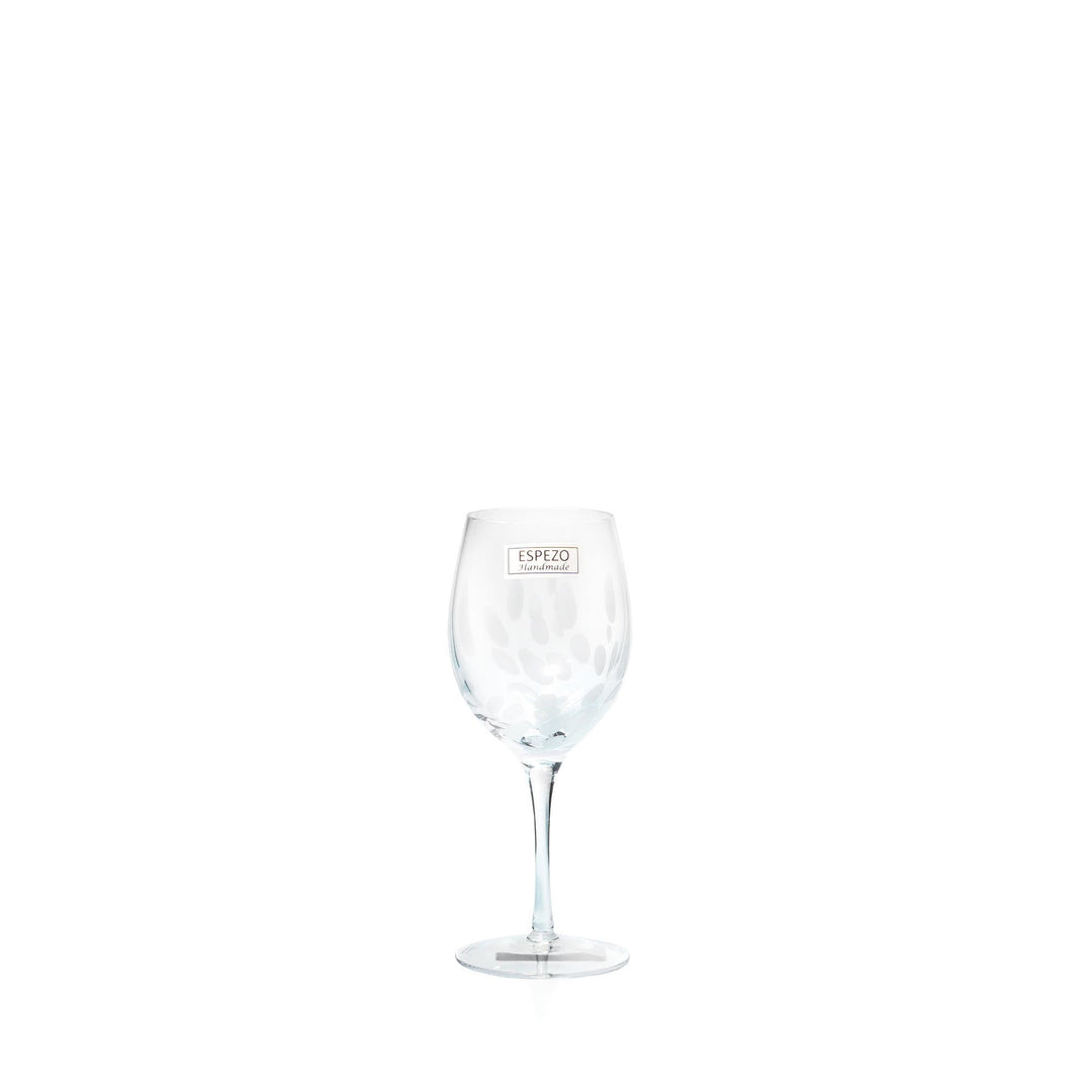 Espezo Glassware - Luxury Wine Glass with a White Decoration - Set of 2 pcs - - Espezo