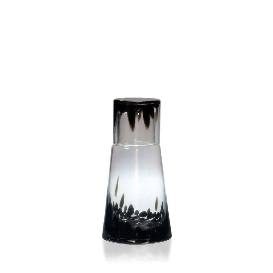 Espezo Glassware - Luxury Temple Decanter with a Black Decoration - - Espezo