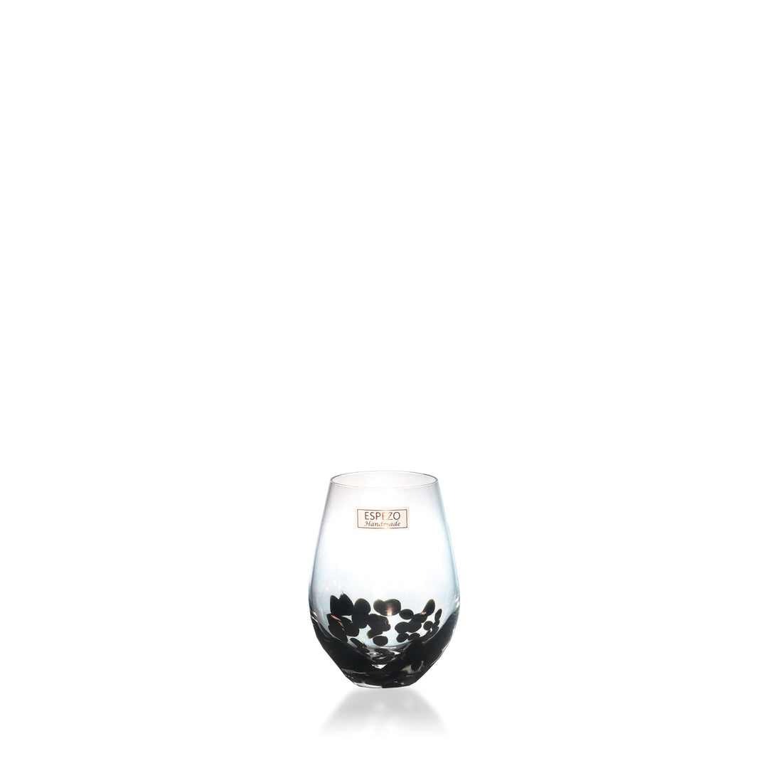 Espezo Glassware - Luxury Tumbler with a Black Decoration - Set of 2 pcs - - Espezo