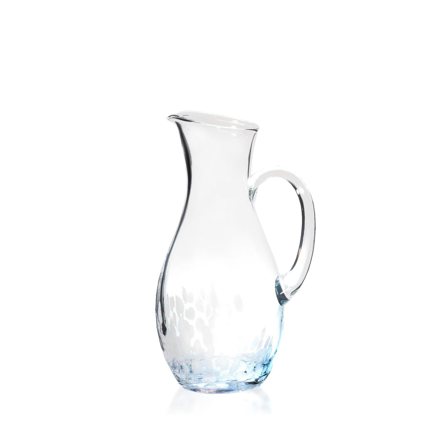 Espezo Glassware - Luxury Skinny Jug with a White Decoration - - Espezo