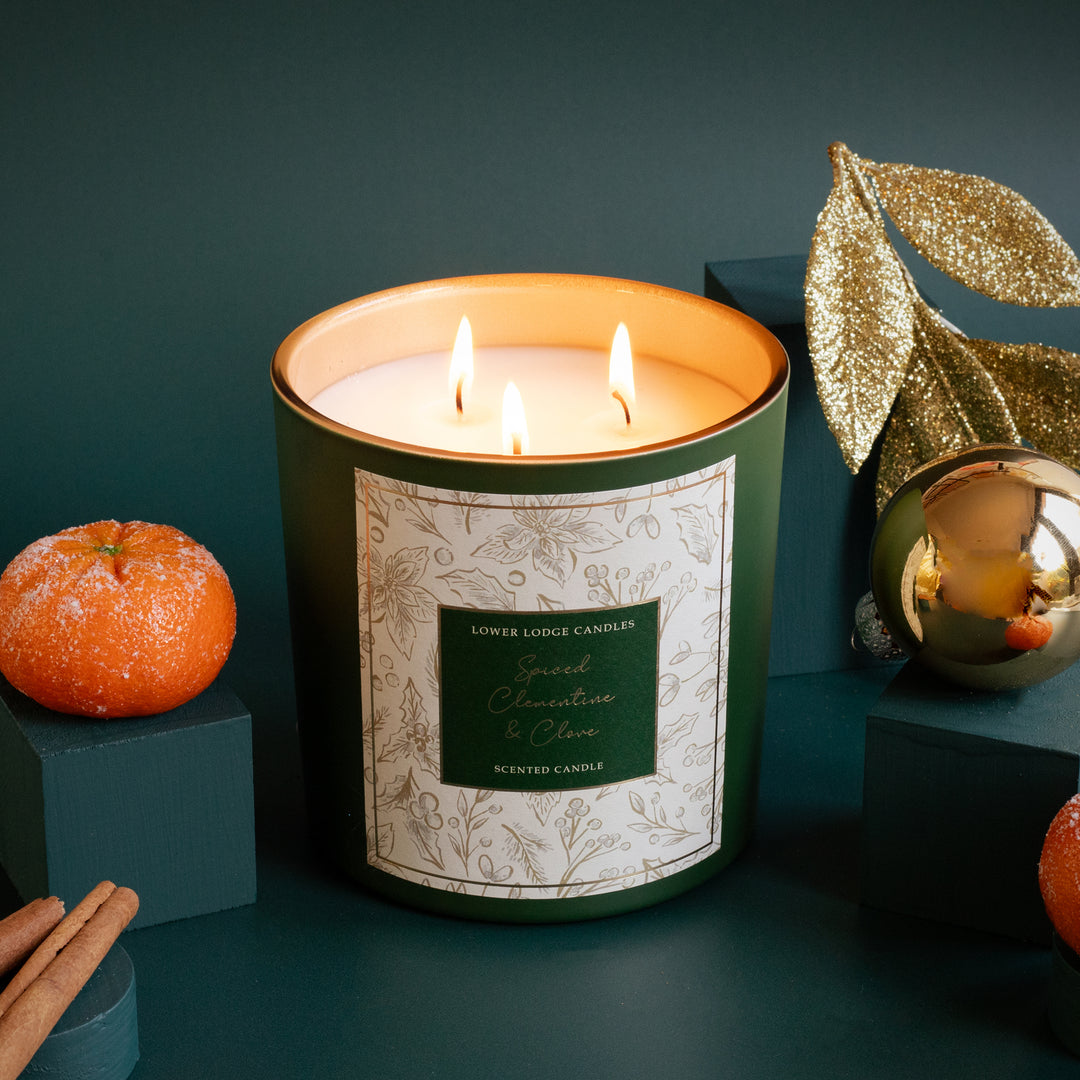 Spiced Clementine and Clove 3 Wick Scented Candle