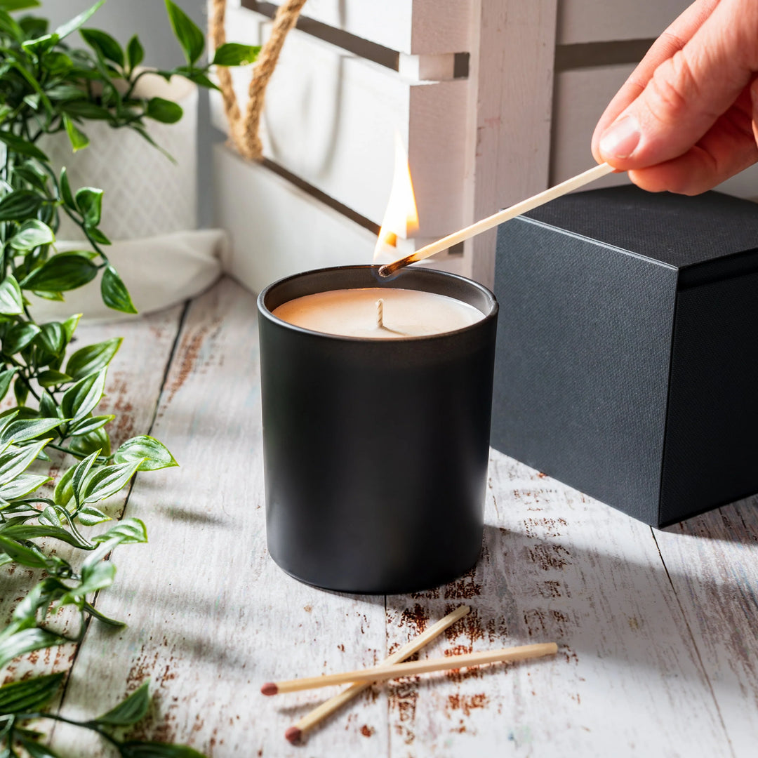 White Label - 30cl Lotti Candle Glass - External Matt Black