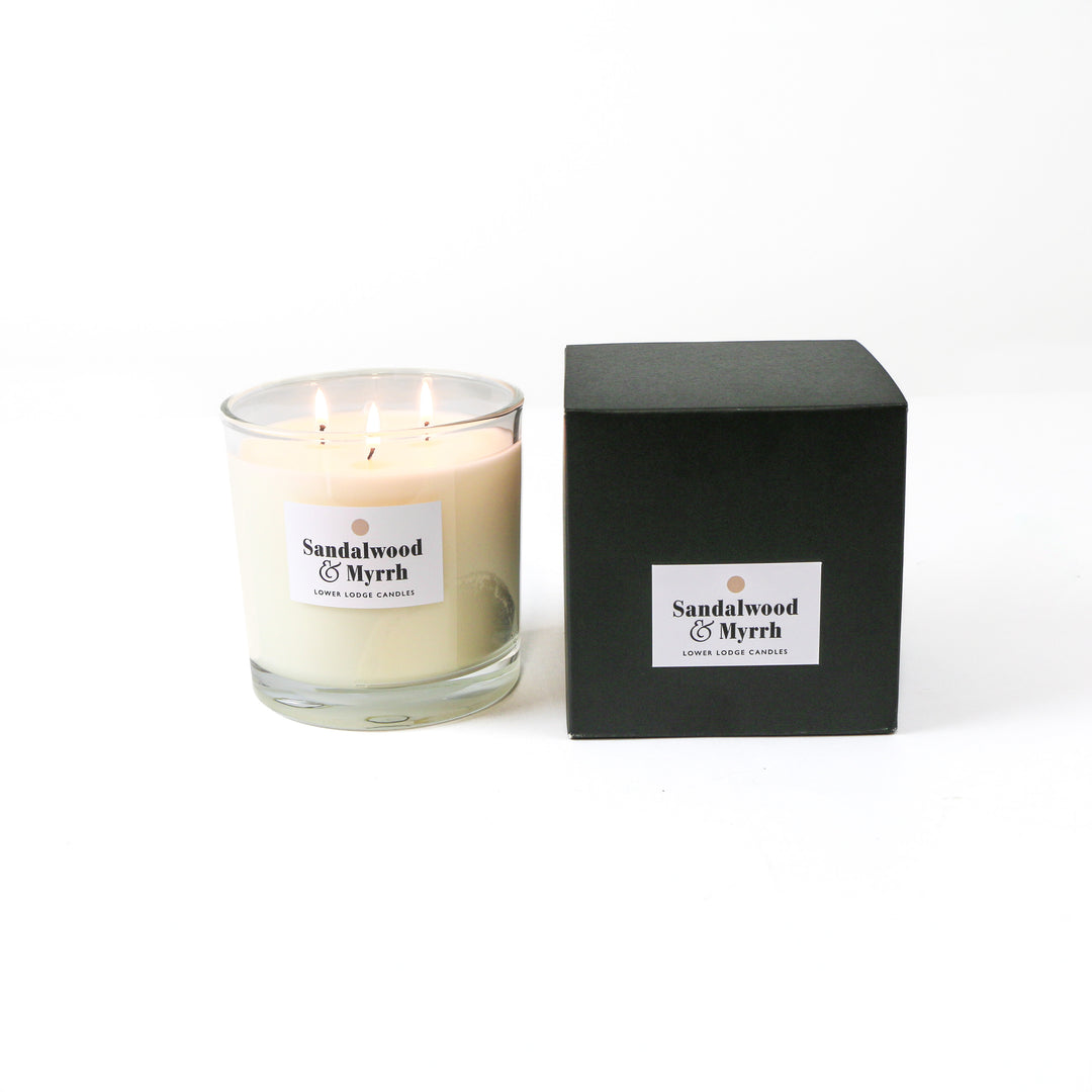 Sandalwood and Myrrh 3 Wick Scented Candle