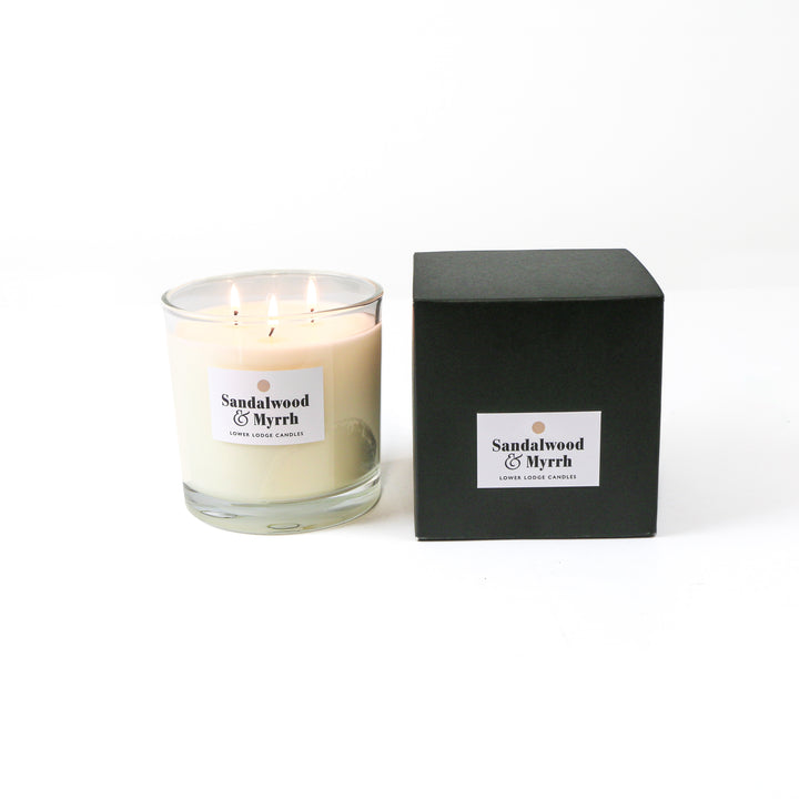 Sandalwood and Myrrh 3 Wick Scented Candle