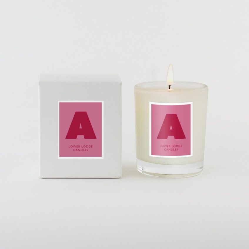 Christmas Gifts for Her. Christmas Alphabet Scented Candle - 'A'