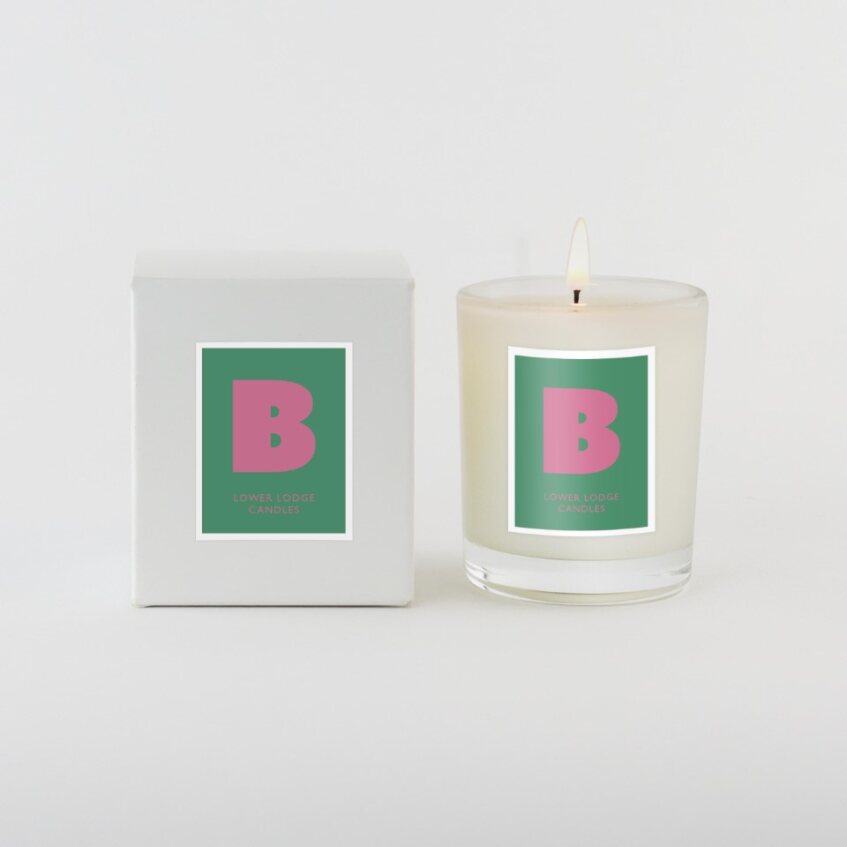Christmas Gifts For Her. Christmas Alphabet Scented Candle - 'B'