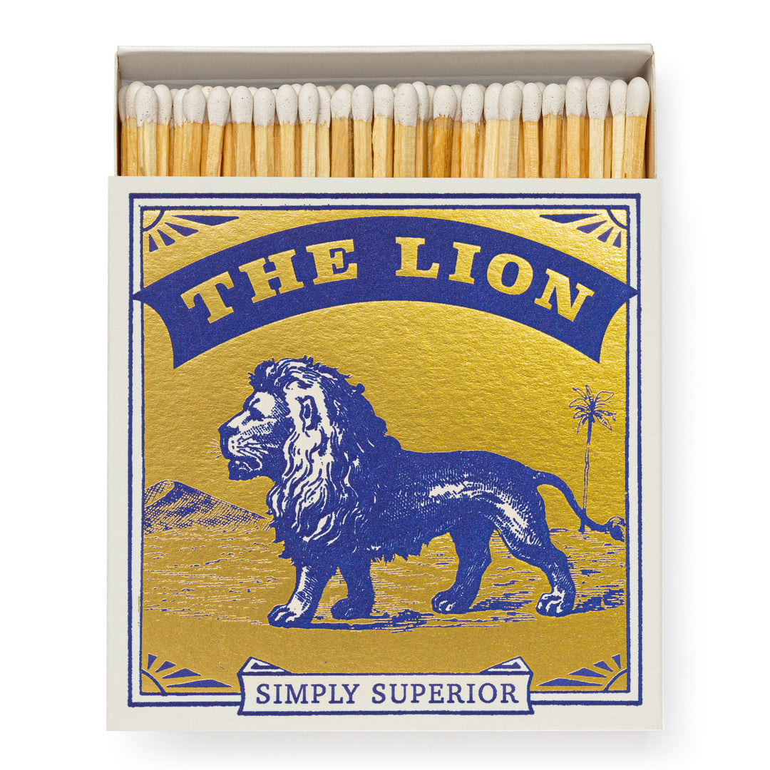 Gold Lion Matches Box