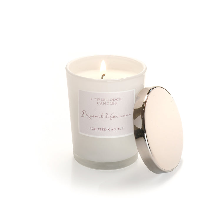 Bergamot and Geranium Scented Votive Candle