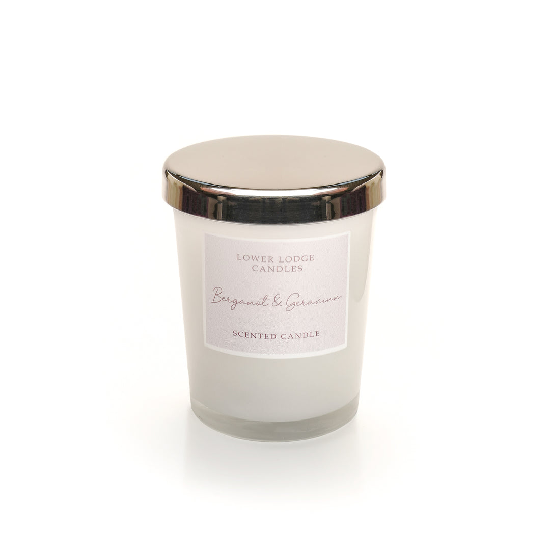 Bergamot and Geranium Scented Votive Candle