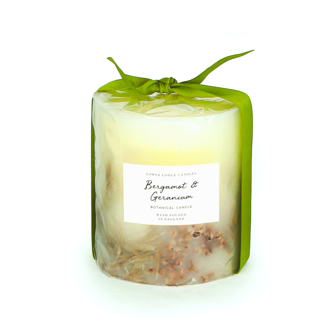 Bergamot and Geranium Medium Scented Botanical Candle