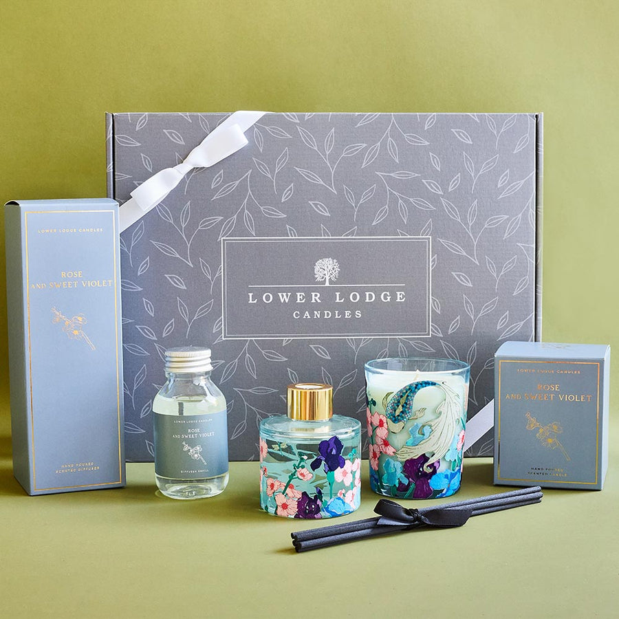 Rose & Sweet Violet Luxury Candle Gift Set