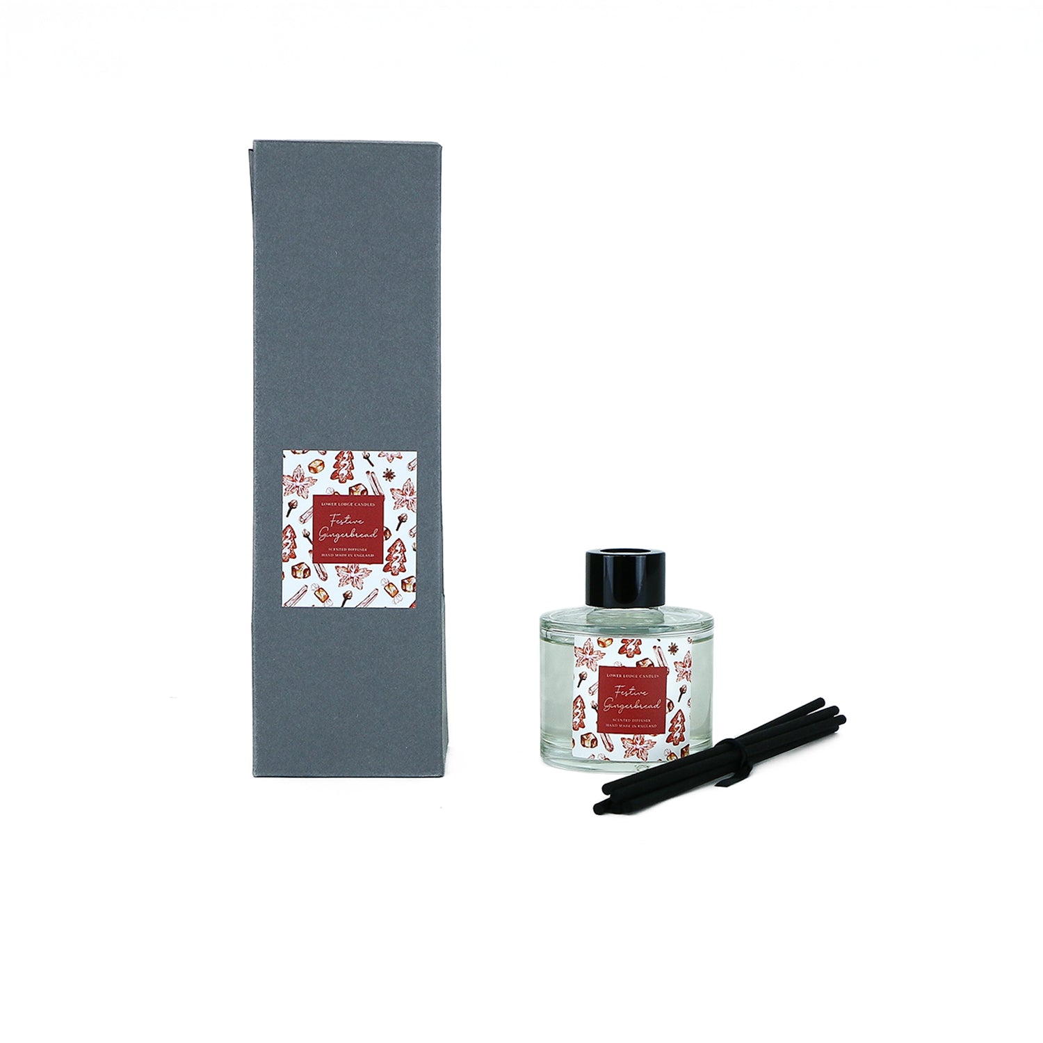 Festive Gingerbread Scented Reed Diffuser – Lower Lodge Candles