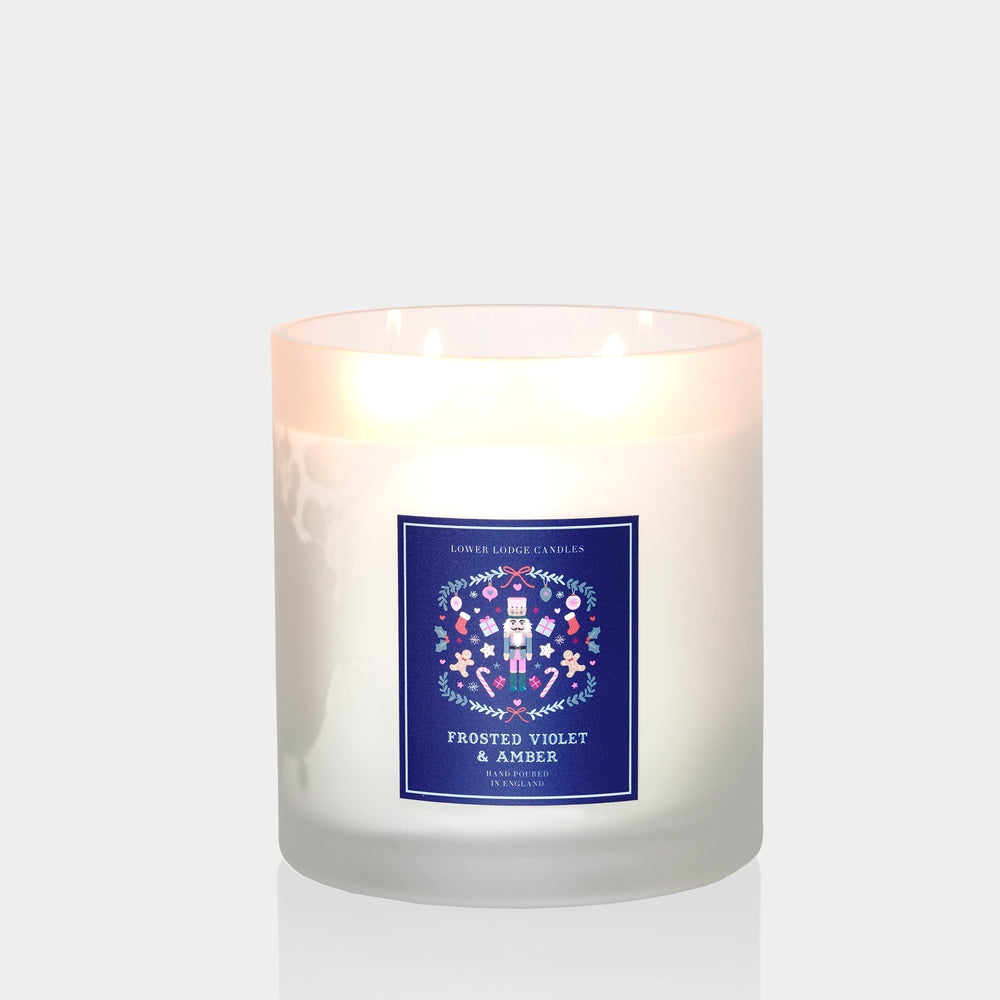 Frosted Violet and Amber 1.5kg Luxury Scented Candle