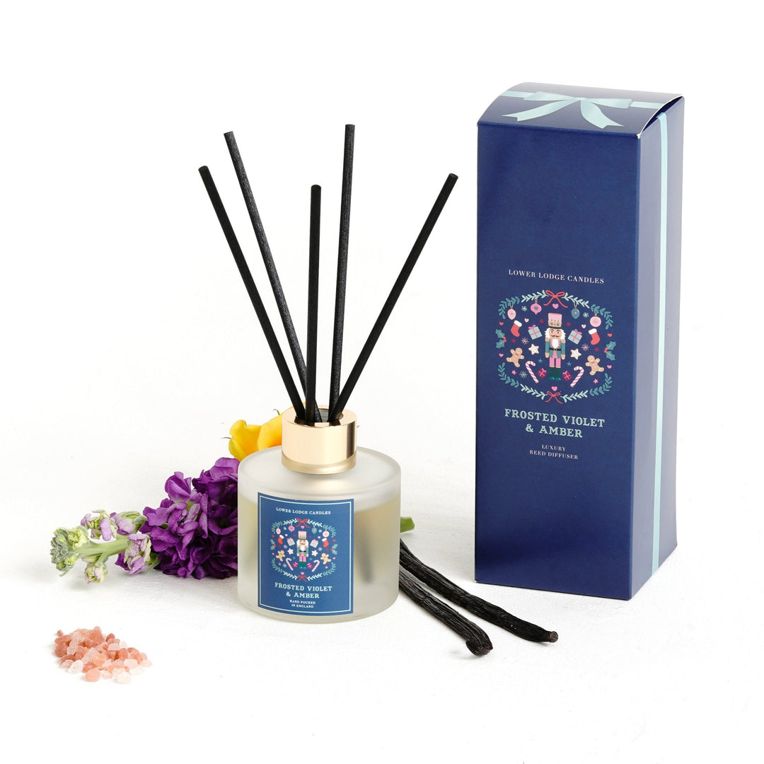 Frosted Violet and Amber Scented Reed Diffuser