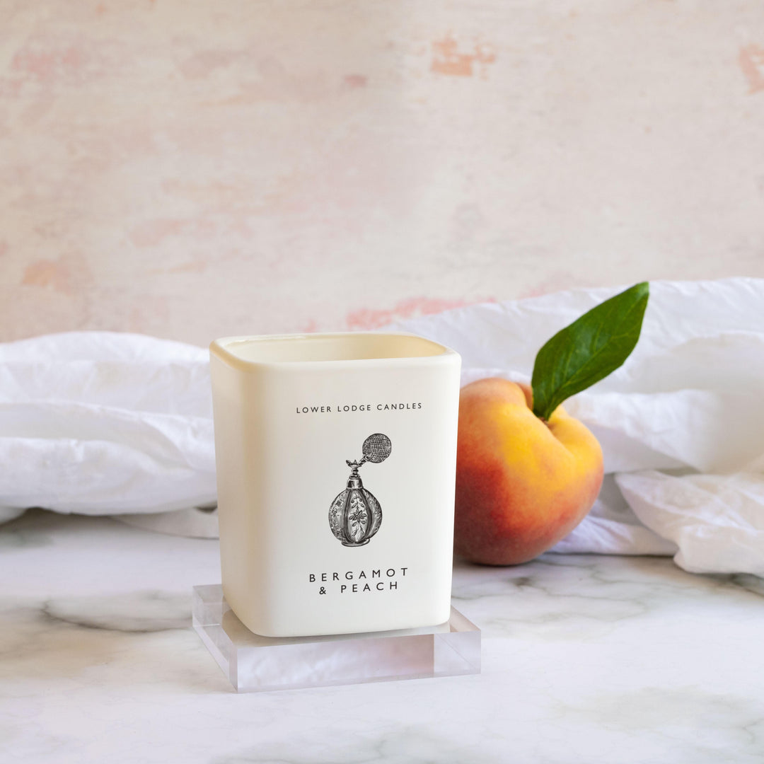 Bergamot & Peach Home Scented Candle