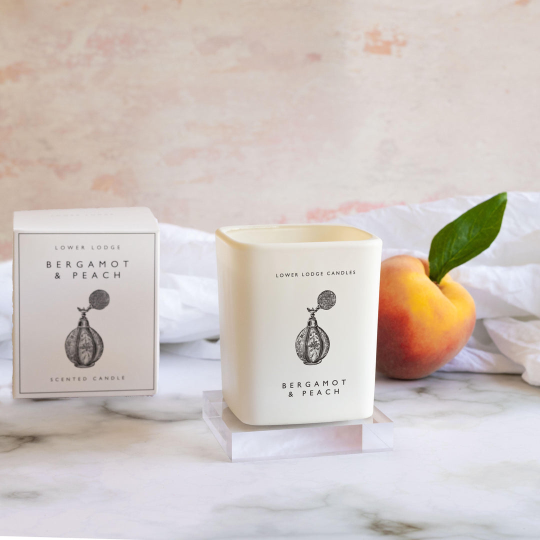 Bergamot & Peach Home Scented Candle